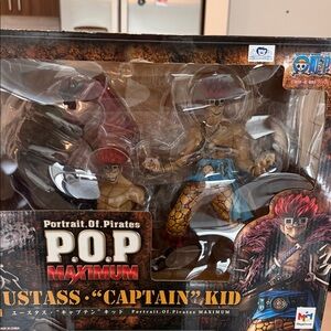 Onepiece Ustass 'Captain' Kid Action Figure - Red and Brown preowned